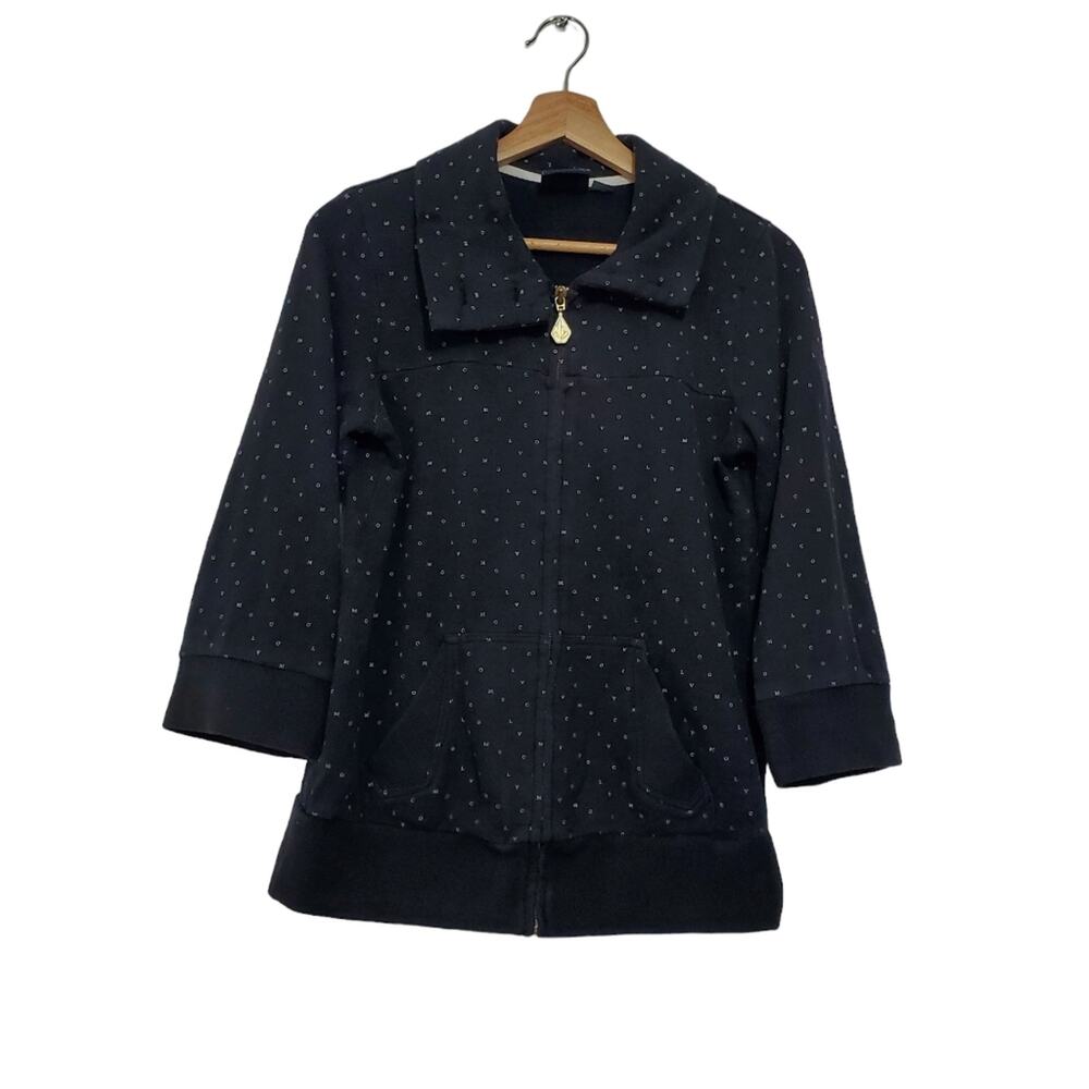 Volcom | 3/4 Sleeve All-Over Print Button Collar Zip Up Sweatshirt